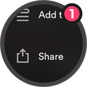 An app's menu with the Share option