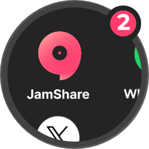 The phone share sheet with JamShare as a share option